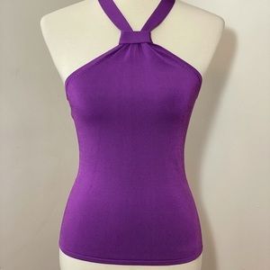 Banana Republic Purple stretch Halter top …